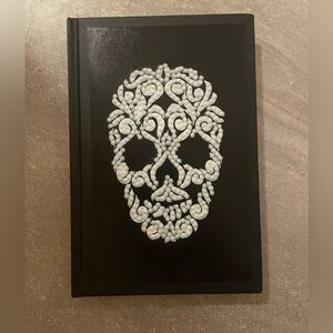 Handmade bedazzled skull notebook